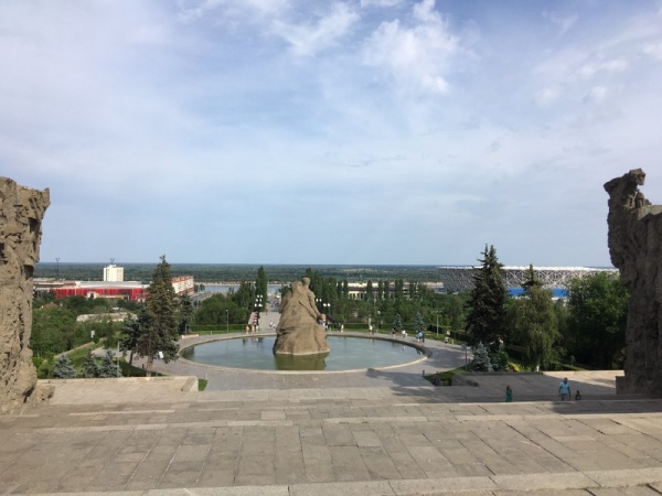 Вид на Волгу в Волгограде 